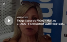 Coupe du Rhône – Martine GRANOTTIER (District L&amp;R) réagit après le tirage des QUARTS