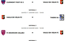 National 3 - Le calendrier des matchs du FC Vaulx-en-Velin