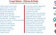 Découvrez le tirage des 32e de finale de la coupe de Lyon et du Rhône Séniors et de la coupe Vial