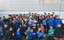 Visite surprise d'Hamza Rafia aux jeunes du SCBT !